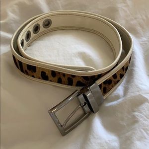 Dolce & Gabbana leopard/ white reversible belt